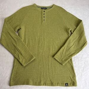Alpine Design Green Henley Long Sleeve Thermal Shirt size small